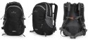 LEKKI PLECAK MIEJSKI BERGSON FLORO 28L | WENTYLOWANY PRZEWIEWNY | CZARNY