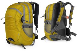 LEKKI PLECAK MIEJSKI BERGSON FLORO 28L | WENTYLOWANY PRZEWIEWNY | ŻÓŁTY