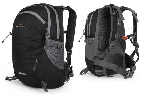 WYGODNY PLECAK BERGSON FLORO 28L | WENTYLOWANY LEKKI | CZARNY