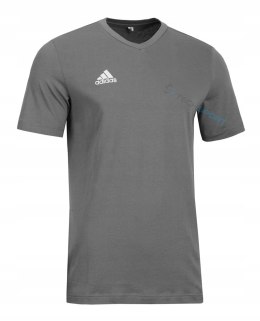 ADIDAS KOSZULKA T-SHIRT BAWEŁNA | MAŁE LOGO | SZARA | rozm. XL