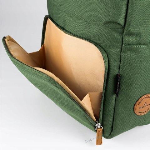 ELEGANCKI PLECAK BERGSON CITYPULSE | Z MIEJSCEM NA LAPTOPA | 14L | ZIELONY