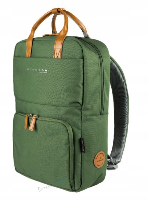PLECAK MIEJSKI BERGSON CITYPULSE 14L | Z MIEJSCEM NA LAPTOPA | ZIELONY