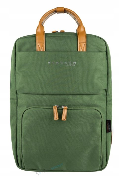 PLECAK MIEJSKI BERGSON CITYPULSE 14L | Z MIEJSCEM NA LAPTOPA | ZIELONY