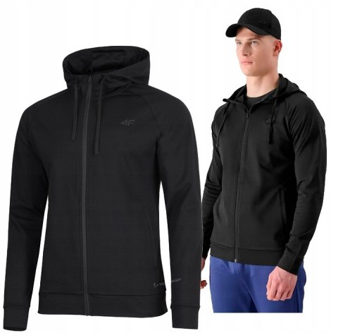 4F MĘSKA SPORTOWA BLUZA Z KAPTUREM ROZPINANA TERMOAKTYWNA / rozm XL