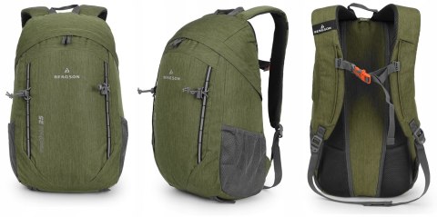 BERGSON VESTFOLD 25L | WENTYLOWANY PLECAK TURYSTYCZNY | ZIELONY
