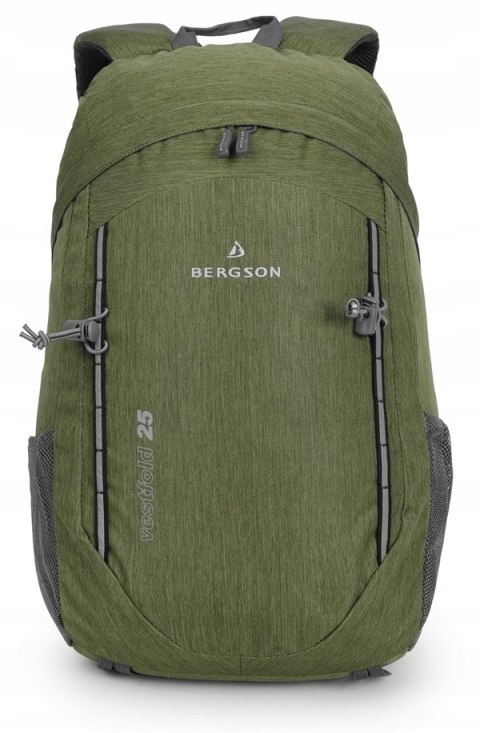 BERGSON VESTFOLD 25L | WENTYLOWANY PLECAK TURYSTYCZNY | ZIELONY