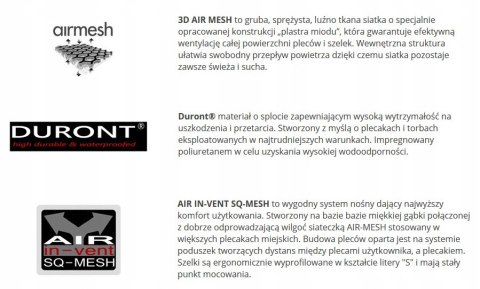 PLECAK BERGSON VESTFOLD 25L | LEKKI WYGODNY WENTYLOWANY | CZARNY