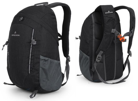 WENTYLOWANY PLECAK GÓRSKI BERGSON VESTFOLD | POJEMNOŚĆ 25L | CZARNY