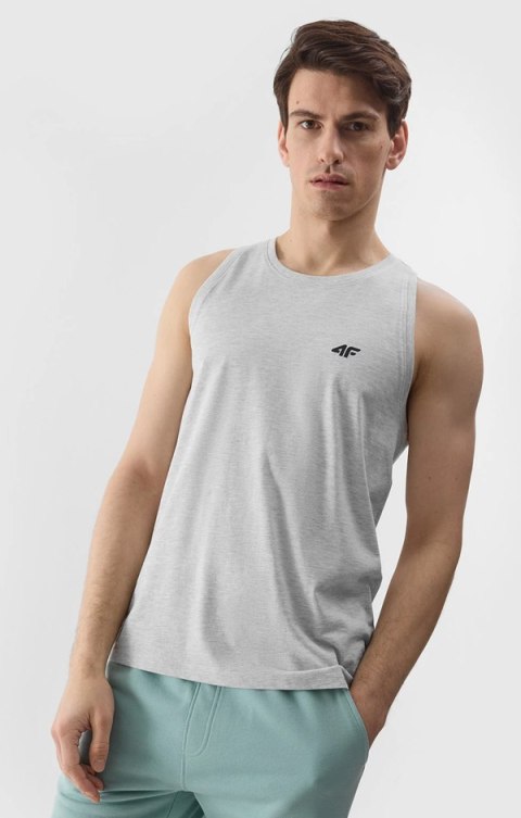 4F MĘSKA KOSZULKA NA RAMIĄCZKACH BAWEŁNA / rozm M