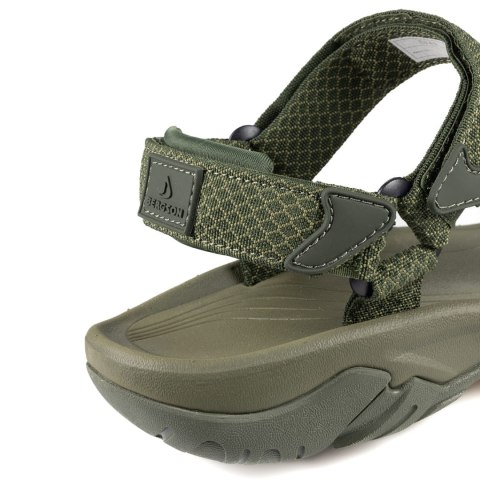 BERGSON OMO | MĘSKIE WYGODNE SANDAŁY TREKINGOWE | OLIWKA | 43