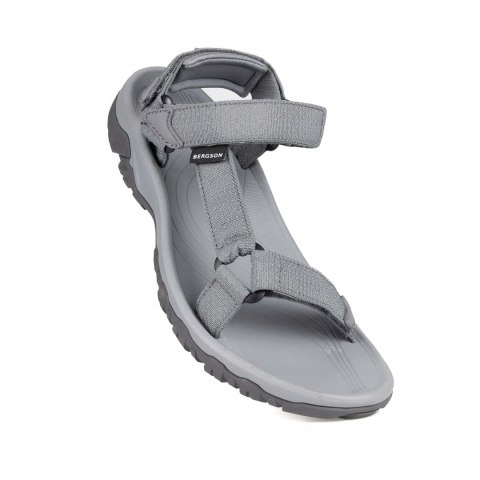 BERGSON OMO | MĘSKIE WYGODNE SANDAŁY TREKINGOWE | SZARE | 45