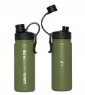 BUTELKA TERMICZNA FJORD NANSEN KALDI 650ml | SZCZELNA ZE SŁOMKĄ | OLIWKA