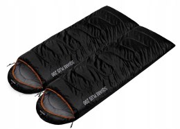 ZESTAW ŚPIWORÓW BERGSON SQUARE PLUS 200 DO -1st | ŁĄCZONE P+L | CZARNY