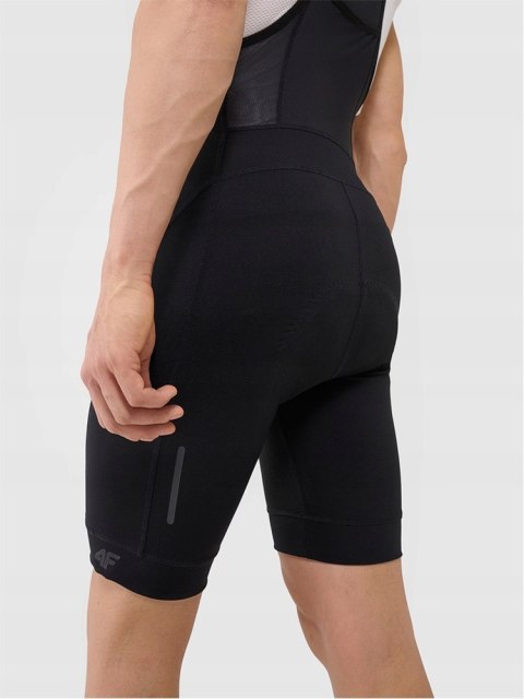 4F KRÓTKIE MĘSKIE LEGINSY ROWEROWE | Z ŻELOWĄ WKŁADKĄ | Z SZELKAMI | roz L