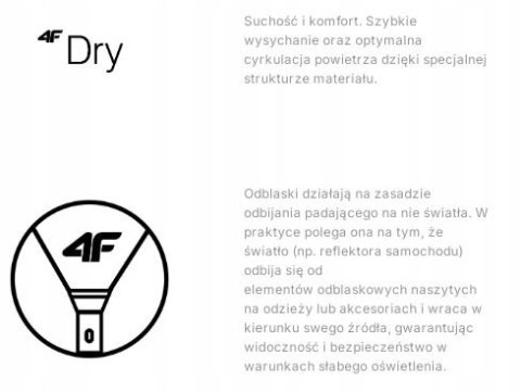 4F KRÓTKIE MĘSKIE LEGINSY ROWEROWE | Z ŻELOWĄ WKŁADKĄ | Z SZELKAMI | roz L