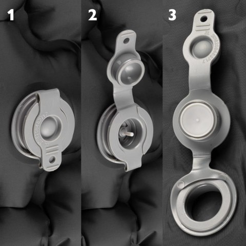 BERGSON AIRLITE I LEKKI WYGODNY DMUCHANY MATERAC CAMPINGOWY | SZARY