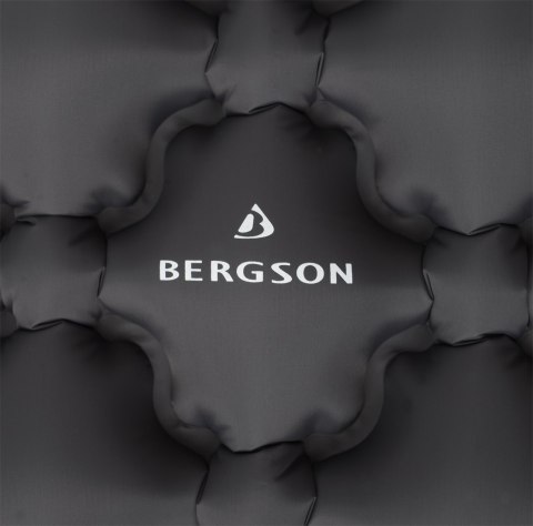 BERGSON AIRLITE I LEKKI WYGODNY DMUCHANY MATERAC CAMPINGOWY | SZARY