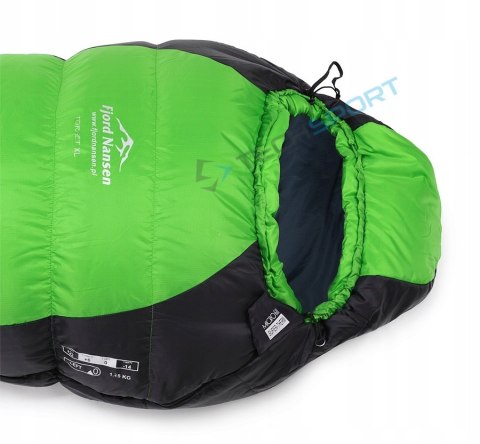 FJORD NANSEN CIEPŁY ŚPIWÓR TORGET XL DO -19st | ZIELONY