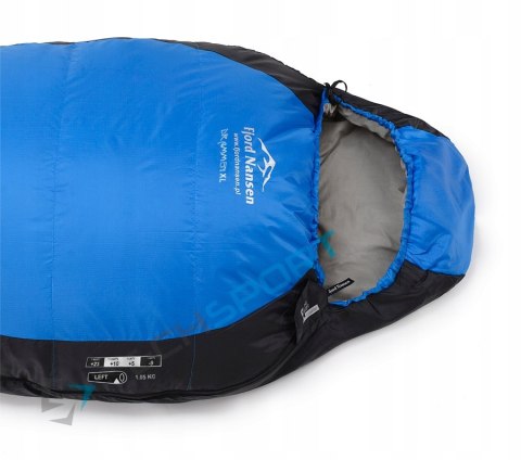 LEKKI ŚPIWOR FJORD NANSEN DRAMMEN XL do -9st 1,2kg | ZAMEK LEWY