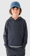 4F OCIEPLANA CHŁOPIĘCA JUNIORSKA BLUZA KANGURKA Z KAPTUREM / rozm 146