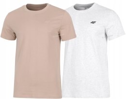 4F ZESTAW 2szt. 2-PAK MĘSKA KOSZULKA T-SHIRT 100% BAWEŁNA / rozm XXL