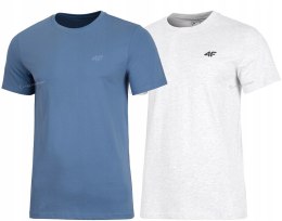 4F ZESTAW 2szt. 2-PAK MĘSKA KOSZULKA T-SHIRT 100% BAWEŁNA / rozm XXL