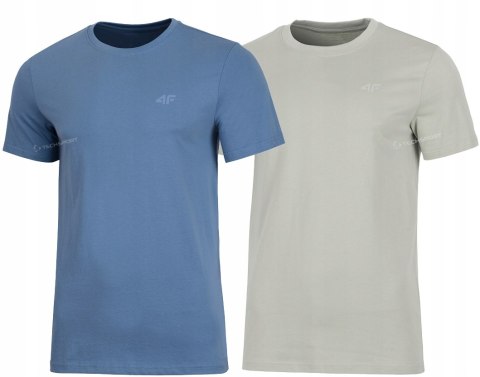 4F ZESTAW 2szt. 2-PAK MĘSKA KOSZULKA T-SHIRT 100% BAWEŁNA / rozm L