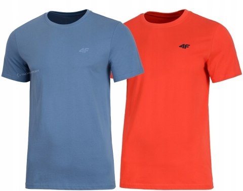 4F ZESTAW 2szt. 2-PAK MĘSKA KOSZULKA T-SHIRT 100% BAWEŁNA / rozm L