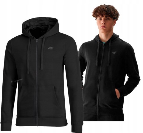 4F MĘSKA BLUZA Z KAPTUREM BAWEŁNA ROZPINANA / rozm L