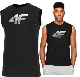 4F MĘSKA KOSZULKA BEZRĘKAWNIK BAWEŁNA / rozm XXXXL 4XL