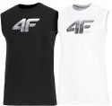 4F ZESTAW 2szt. 2-PAK MĘSKA KOSZULKA BEZRĘKAWNIK BAWEŁNA / rozm XXXXL 4XL