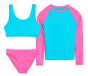4F DZIEWCZĘCY TRZYCZĘŚCIOWY STRÓJ BIKINI KOSTIUM ZESTAW rozm 158/164