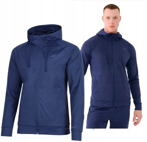 4F MĘSKA SPORTOWA BLUZA Z KAPTUREM ROZPINANA TERMOAKTYWNA / rozm XXL