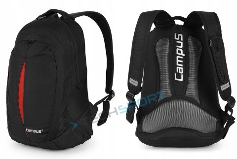LEKKI PLECAK TURYSTYCZNY CAMPUS KOOL 20 | WENTYLOWANY | CZARNY
