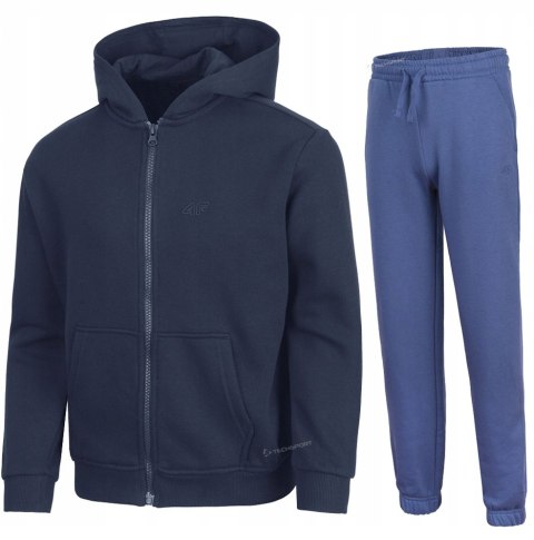 4F OCIEPLANY CHŁOPIĘCY DRES KOMPLET BLUZA ROZPINANA SPODNIE / rozm 158