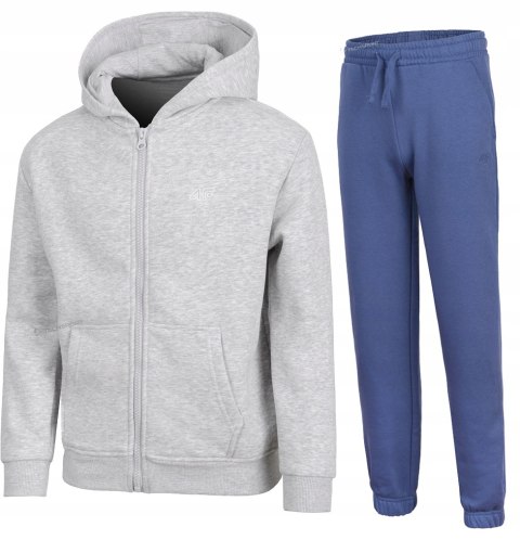 4F OCIEPLANY CHŁOPIĘCY DRES KOMPLET BLUZA ROZPINANA SPODNIE / rozm 158