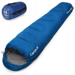 ŚPIWÓR MUMIA CAMPUS PIONEER 200 CIEPŁY TURYSTYCZNY | ZAMEK LEWY | NIEBIESKI