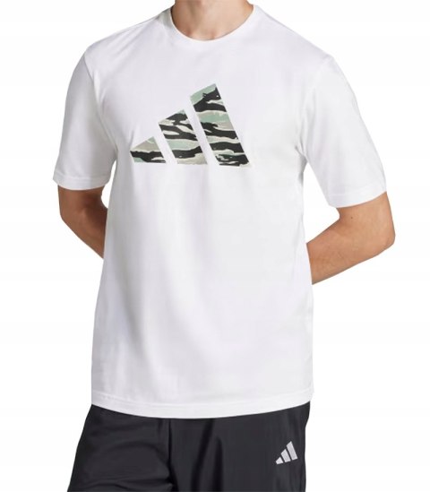 ADIDAS KOSZULKA BAWEŁNIANA MĘSKA T-SHIRT Z NADRUKIEM LOGO | rozm XL