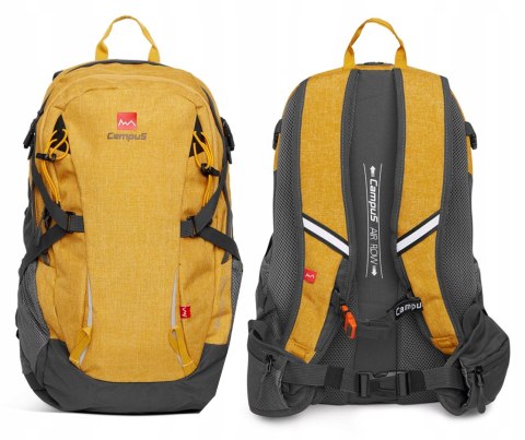 WYGODNY PLECAK TURYSTYCZNY CAMPUS MULLACO 30L | LEKKI WENTYLOWANY | ŻÓŁTY