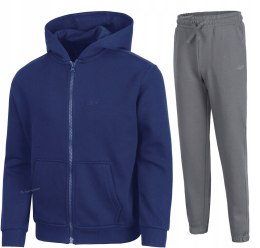4F OCIEPLANY CHŁOPIĘCY DRES KOMPLET BLUZA ROZPINANA SPODNIE / rozm 164