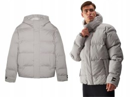 4F MĘSKA KURTKA PUCHOWA Z KAPTUREM | Z IZOLACJĄ | POWŁOKA HYDROFOBOWA | XXL