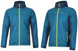 BERGSON VITALPEAK | MĘSKA OCIEPLANA KURTKA HYBRYDOWA Z KAPTUREM | rozm S