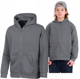 4F OCIEPLANA CHŁOPIĘCA BLUZA ROZPINANA Z KAPTUREM / rozm 158