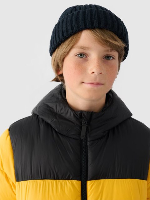 4F CHŁOPIĘCA KURTKA PUCHOWA PIKOWANA Z KAPTUREM / rozm 164