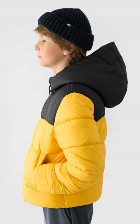 4F CHŁOPIĘCA KURTKA PUCHOWA PIKOWANA Z KAPTUREM / rozm 164