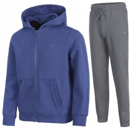 4F OCIEPLANY CHŁOPIĘCY DRES KOMPLET BLUZA ROZPINANA SPODNIE / rozm 164