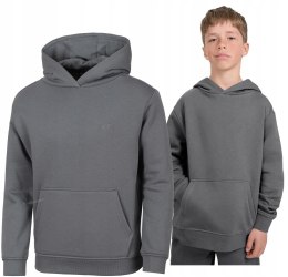 4F OCIEPLANA CHŁOPIĘCA JUNIORSKA BLUZA KANGURKA Z KAPTUREM / rozm 140