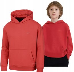 4F OCIEPLANA CHŁOPIĘCA JUNIORSKA BLUZA KANGURKA Z KAPTUREM / rozm 164