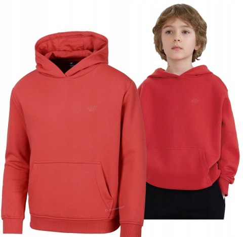 4F OCIEPLANA CHŁOPIĘCA JUNIORSKA BLUZA KANGURKA Z KAPTUREM / rozm 164