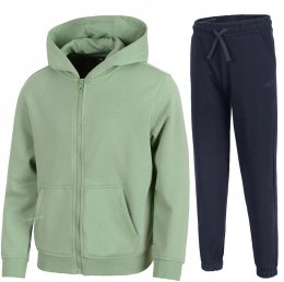 4F OCIEPLANY CHŁOPIĘCY DRES KOMPLET BLUZA ROZPINANA SPODNIE / rozm 164